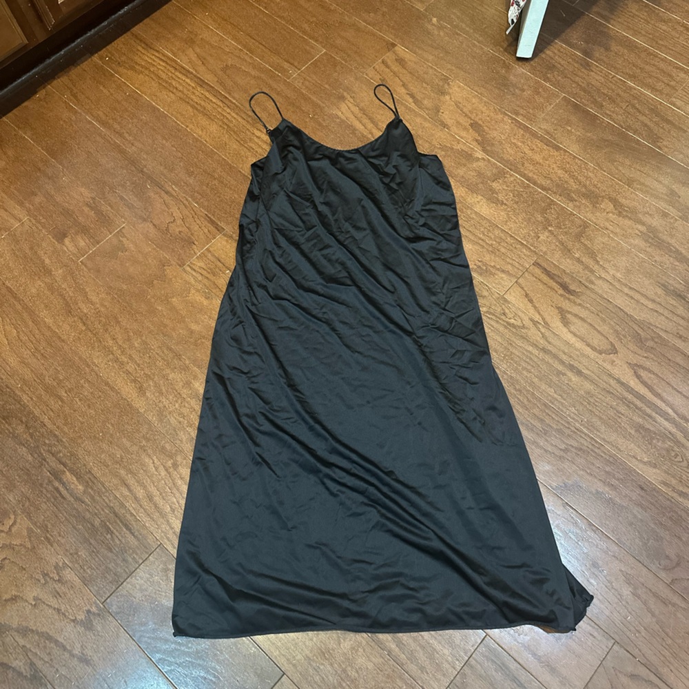 Delicates black Slip dress Nightgown Sleepwear Size Large